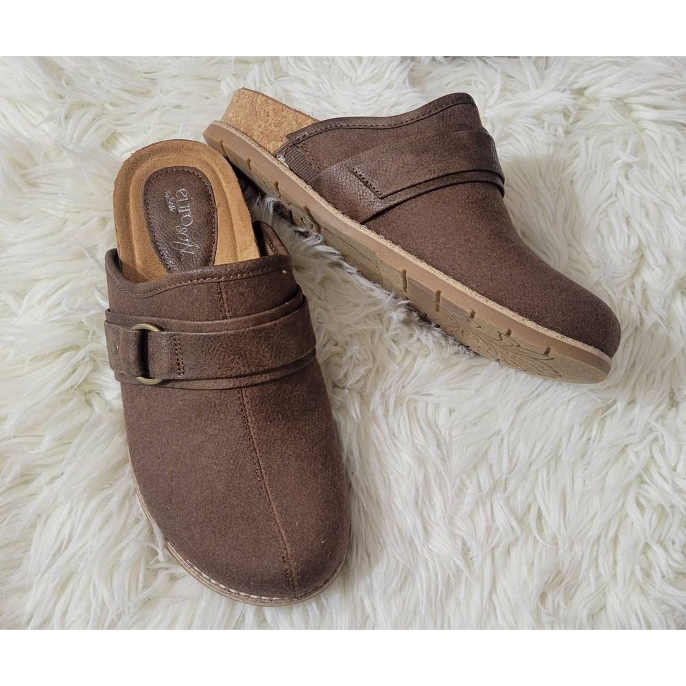 EuroSoft Gowan Brown Slip On Clogs Size 8.5 